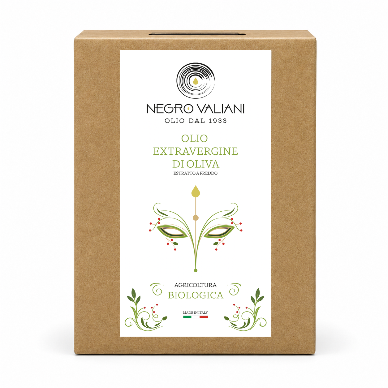 BIB 3L Biologica_sfondo_bianco Olio EVO Biologico – Abolea – 3 L – Bag in Box - immagine 1