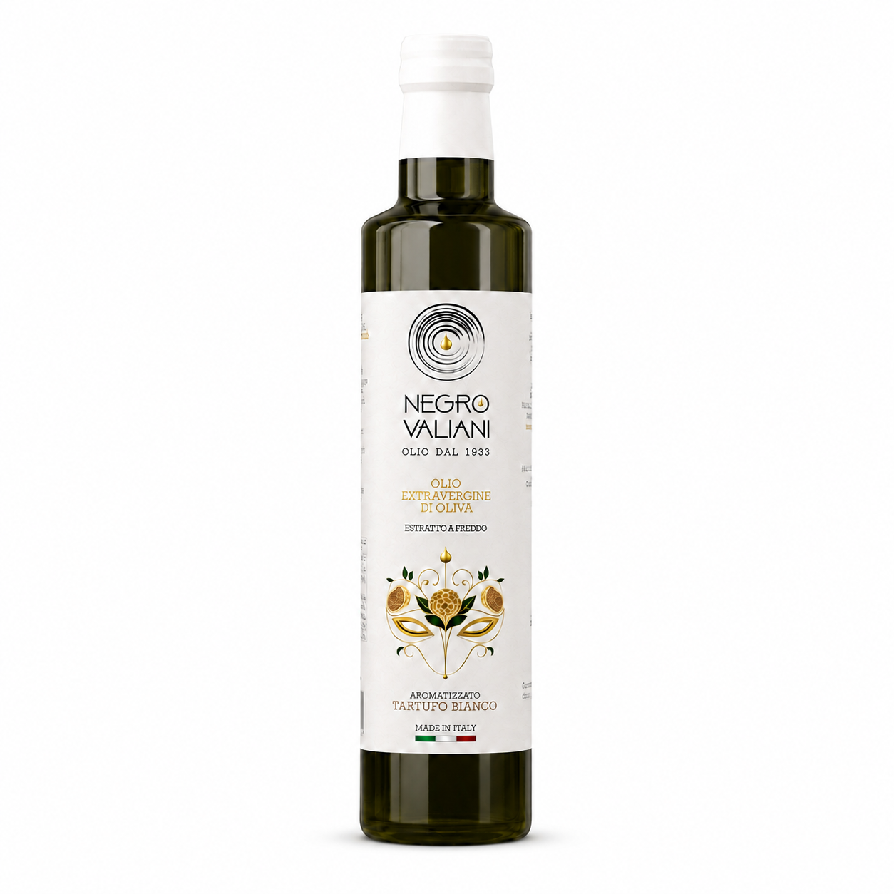 Dorica 25 _tartufo_sfondo_bianco Condimento al Tartufo a base di Olio Extravergine d'Oliva - immagine 1