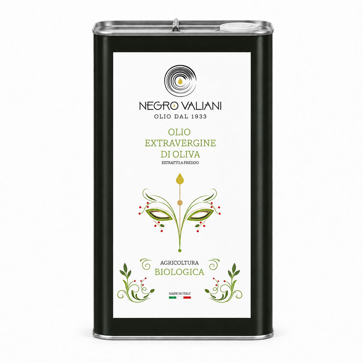 Lattina 3L Biologica_sfondo_bianco Olio EVO Biologico – Abolea – 3 L – Lattina - immagine 1