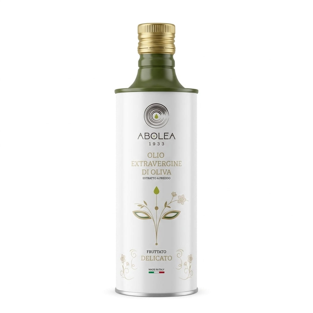 Extratop DEL 50 Olio EVO 100% Italiano Fruttato Delicato Abolea - 0,50 L - Bottiglia in alluminio - immagine 1